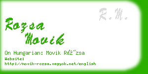 rozsa movik business card